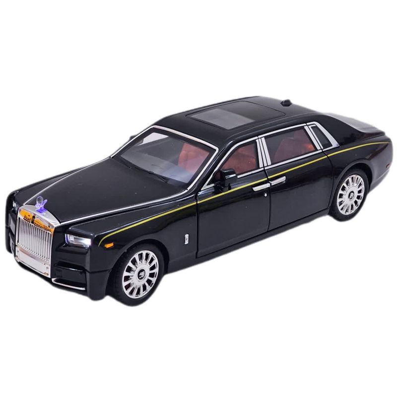 ماکت ماشین بازی ناب سل مدل رولزرویس سقف کهکشانی فلزی موزیکال کد  rolls royce scale 1:18